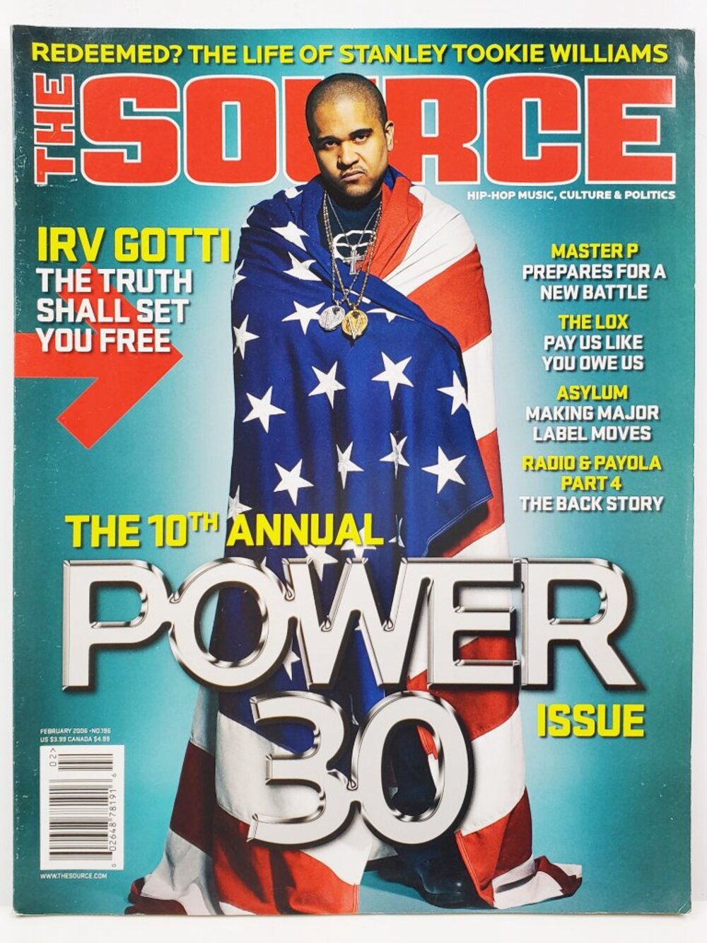 The Source Magazine 2006 Master P Tookie Williams Irv Gotti Power 30 Hip Hop Rap